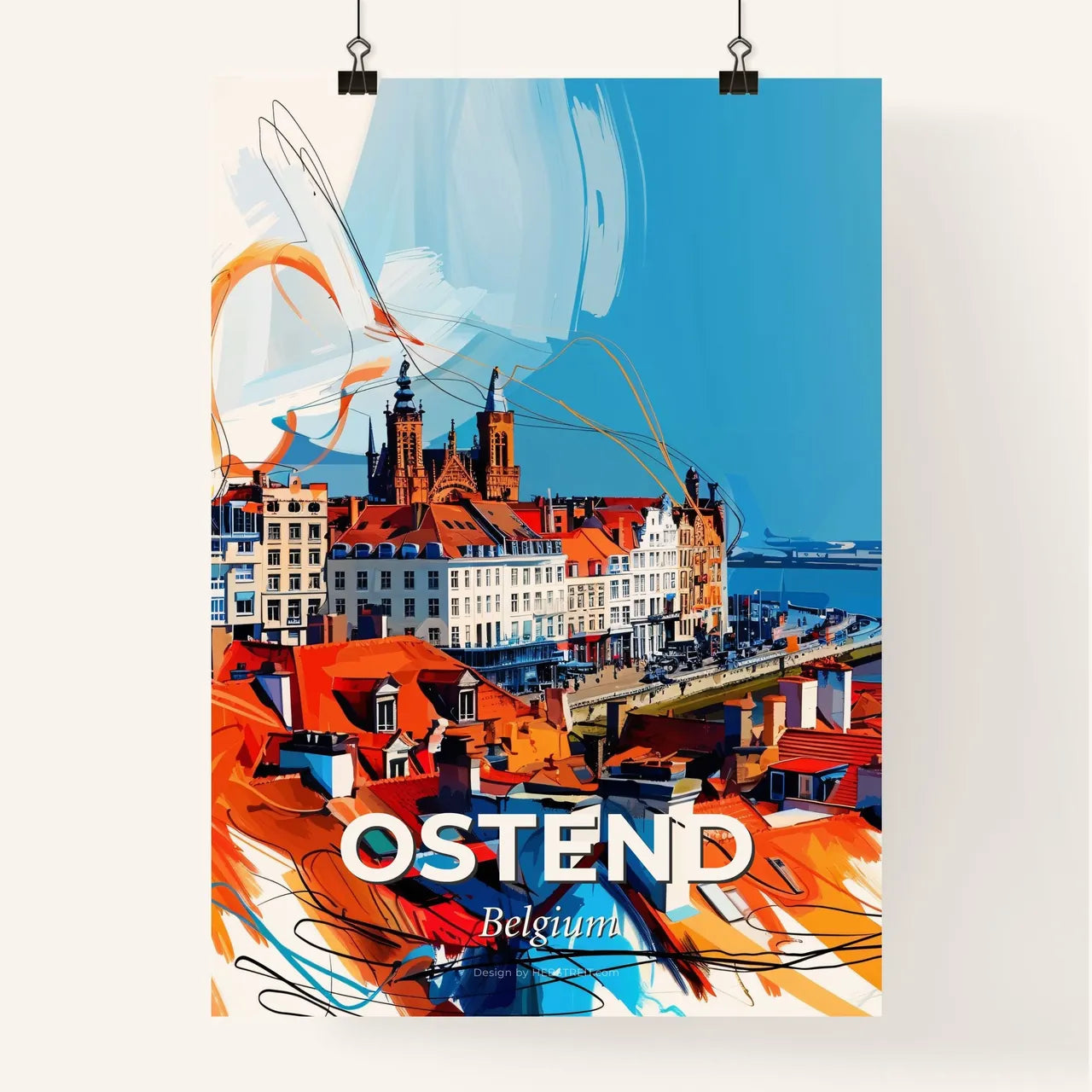 Vibrant Ostend , Belgium Poster