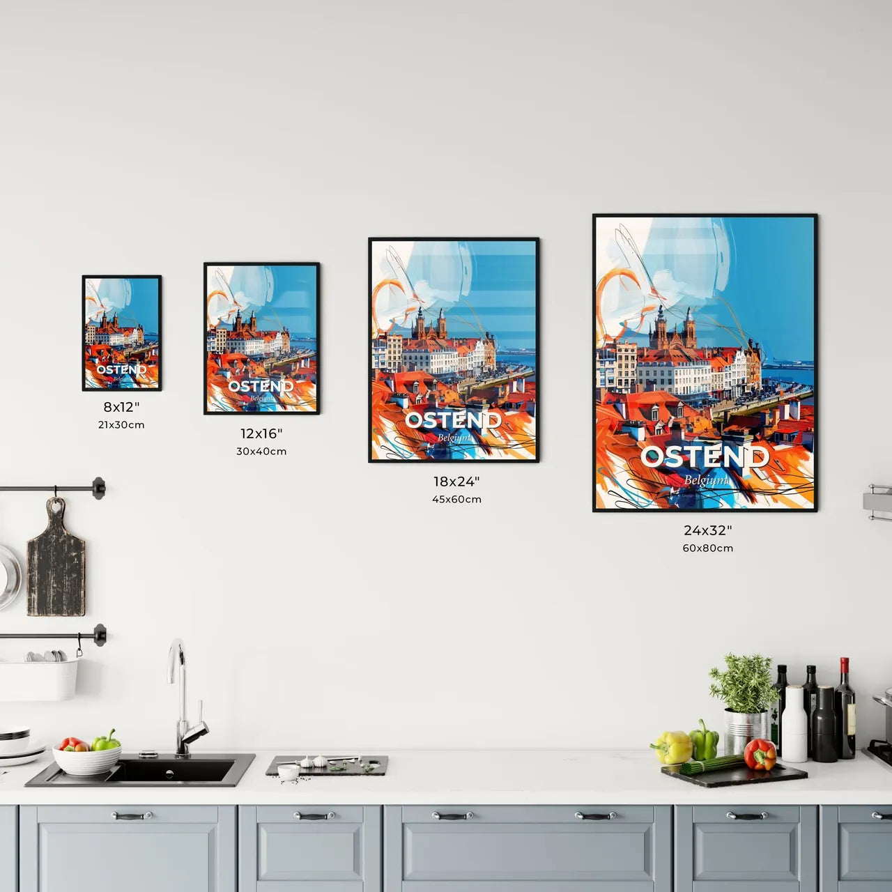 Vibrant Ostend , Belgium Kitchen Art