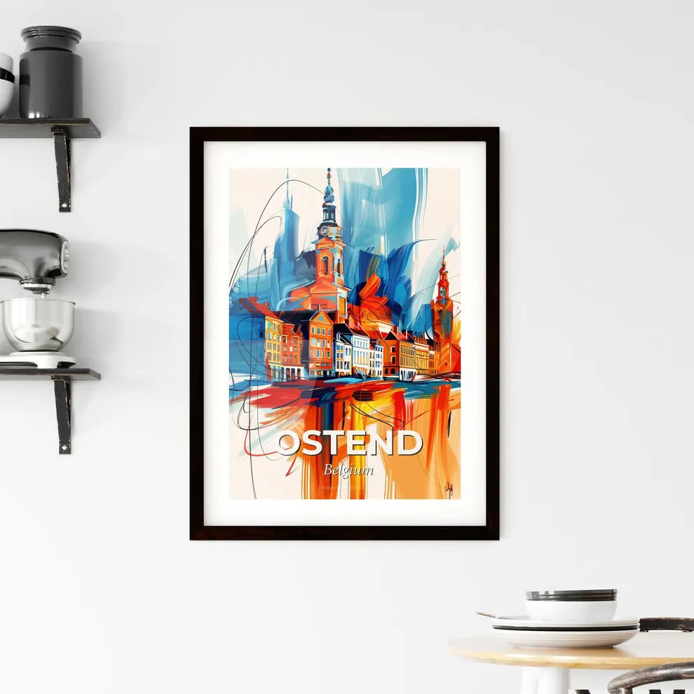 Vibrant Ostend , Belgium Framed Print
