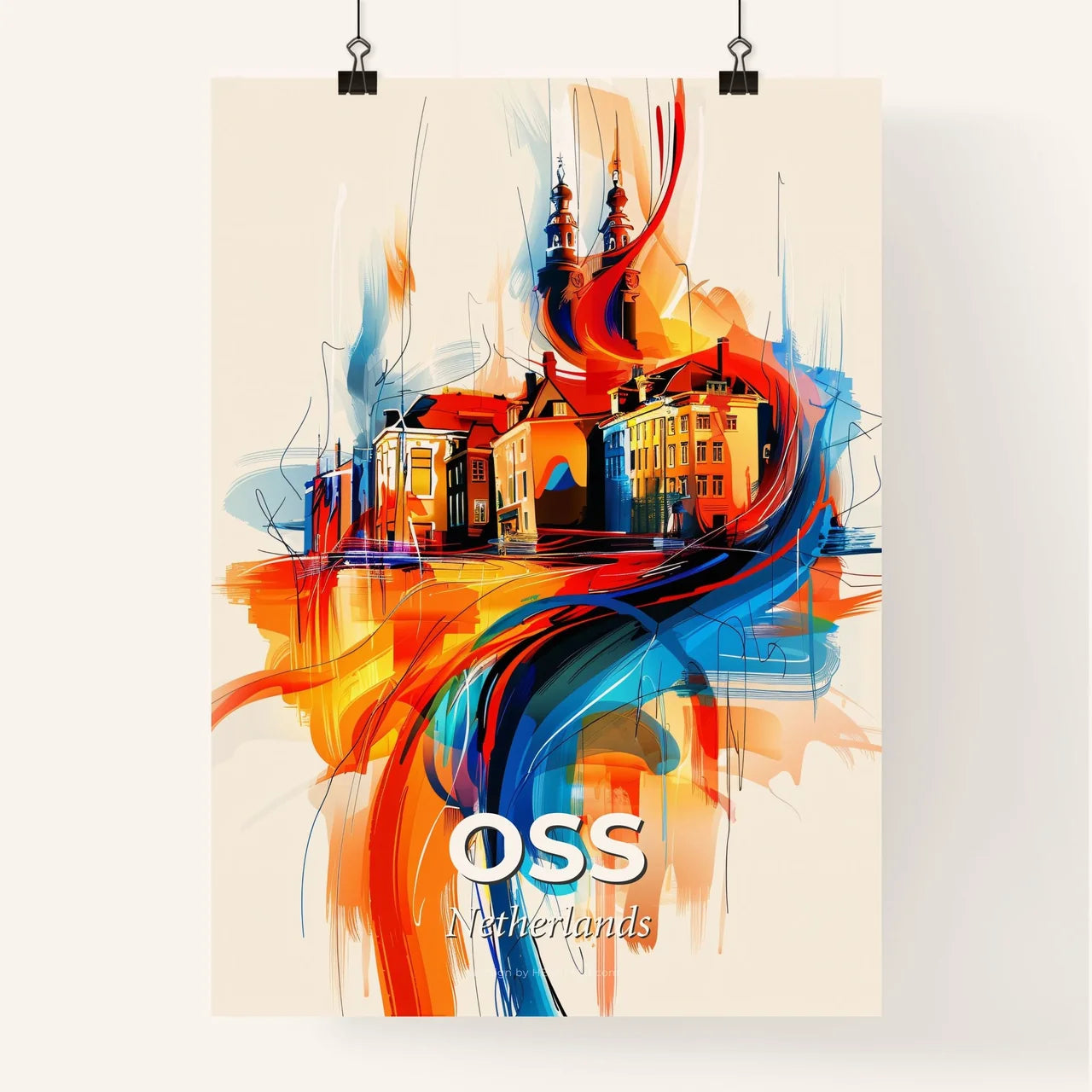 Vibrant Oss, Netherlands Poster