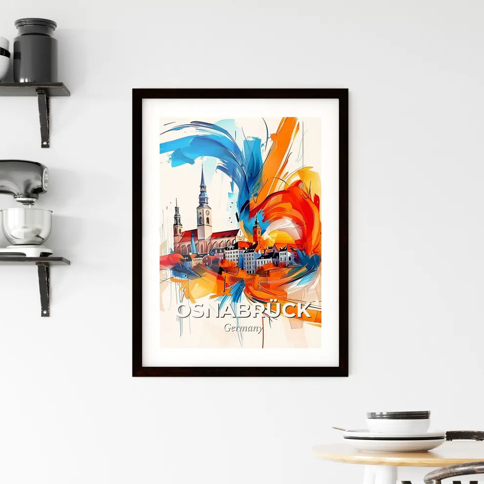 Vibrant Osnabrück, Germany Framed Print