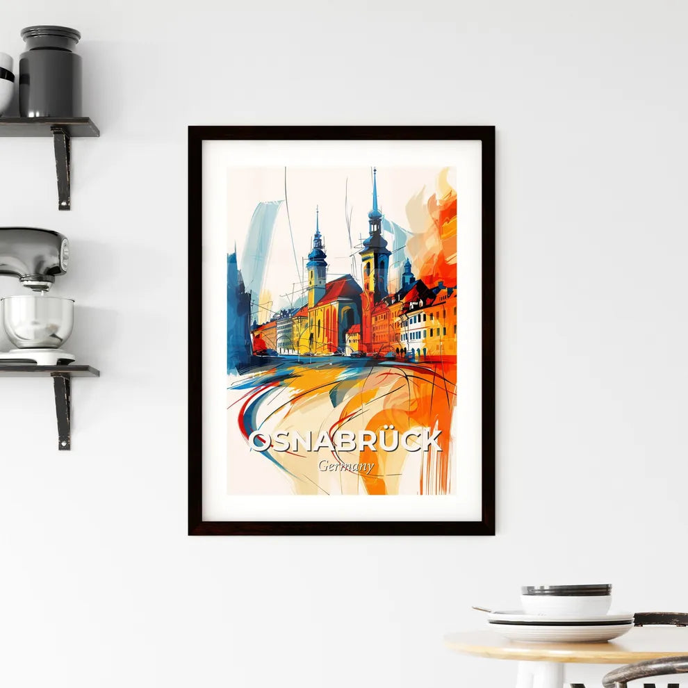 Vibrant Osnabrück, Germany Framed Print