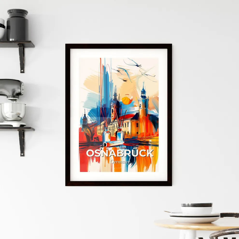 Vibrant Osnabrück, Germany Framed Print
