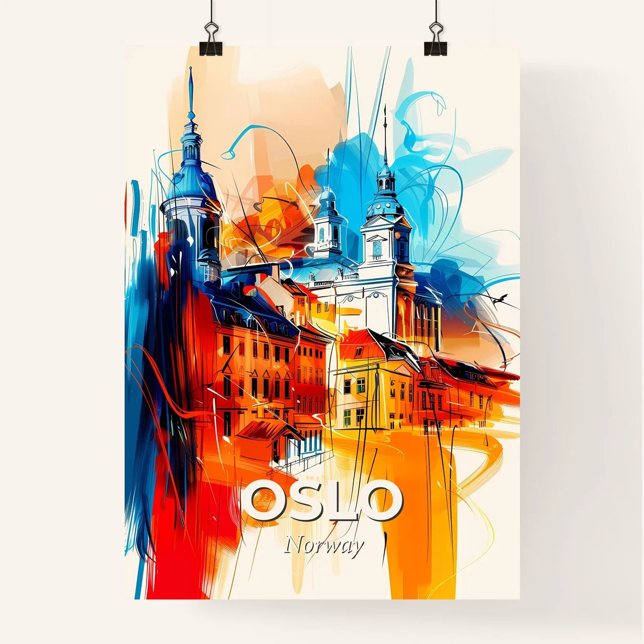 Vibrant Oslo, Norway Poster
