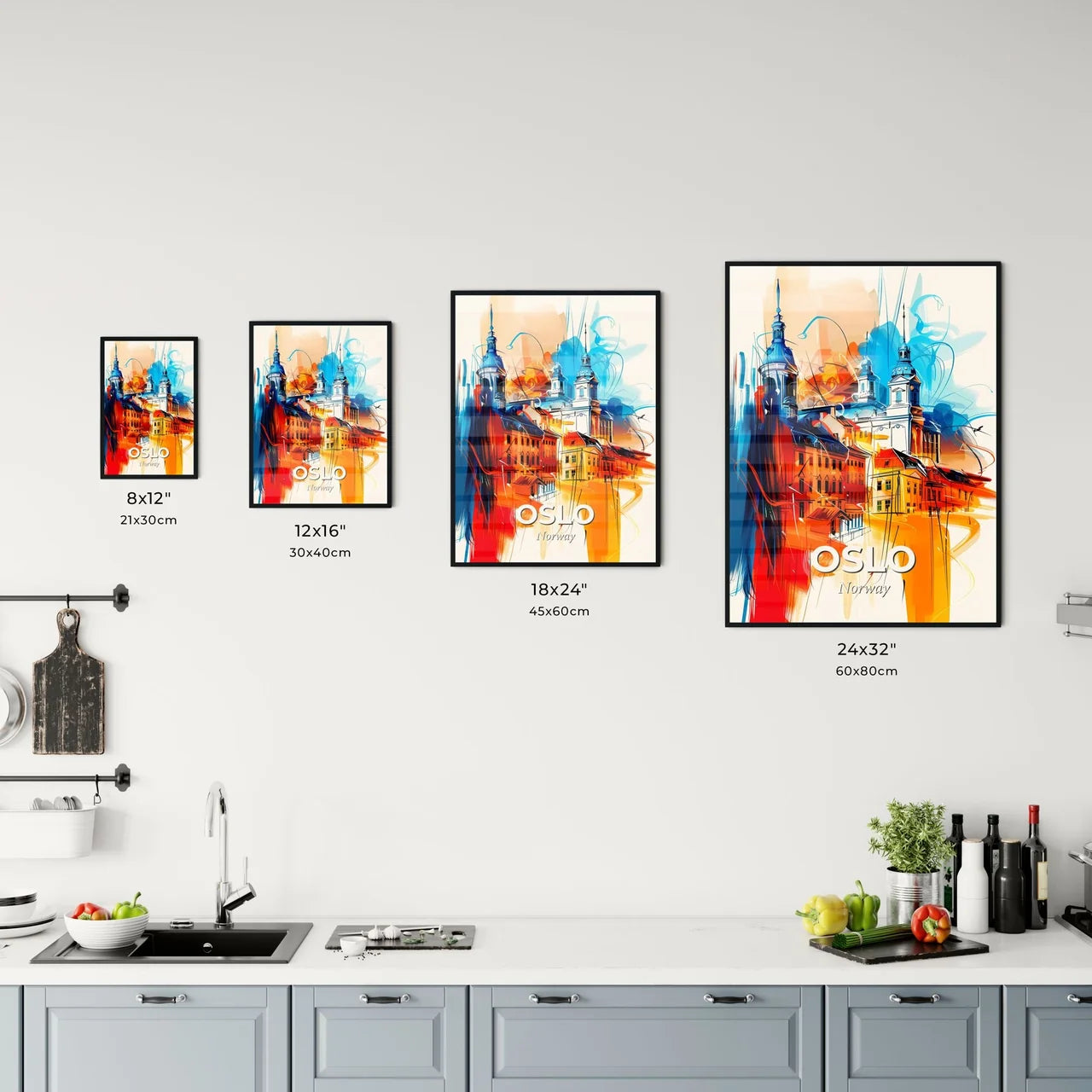Vibrant Oslo, Norway Kitchen Art