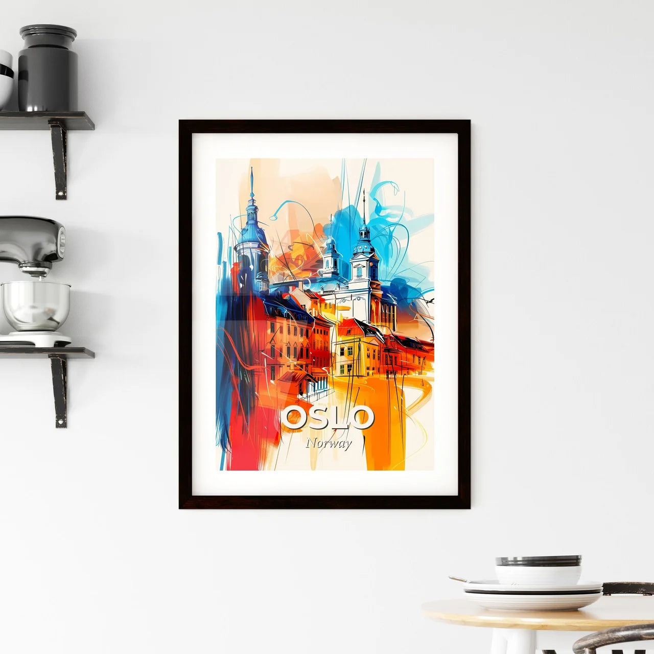 Vibrant Oslo, Norway Framed Print