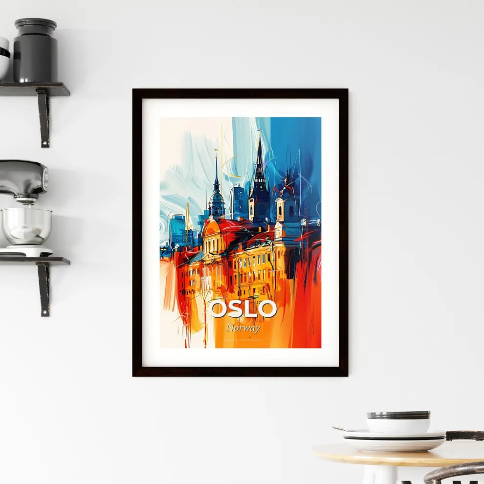 Vibrant Oslo, Norway Framed Print