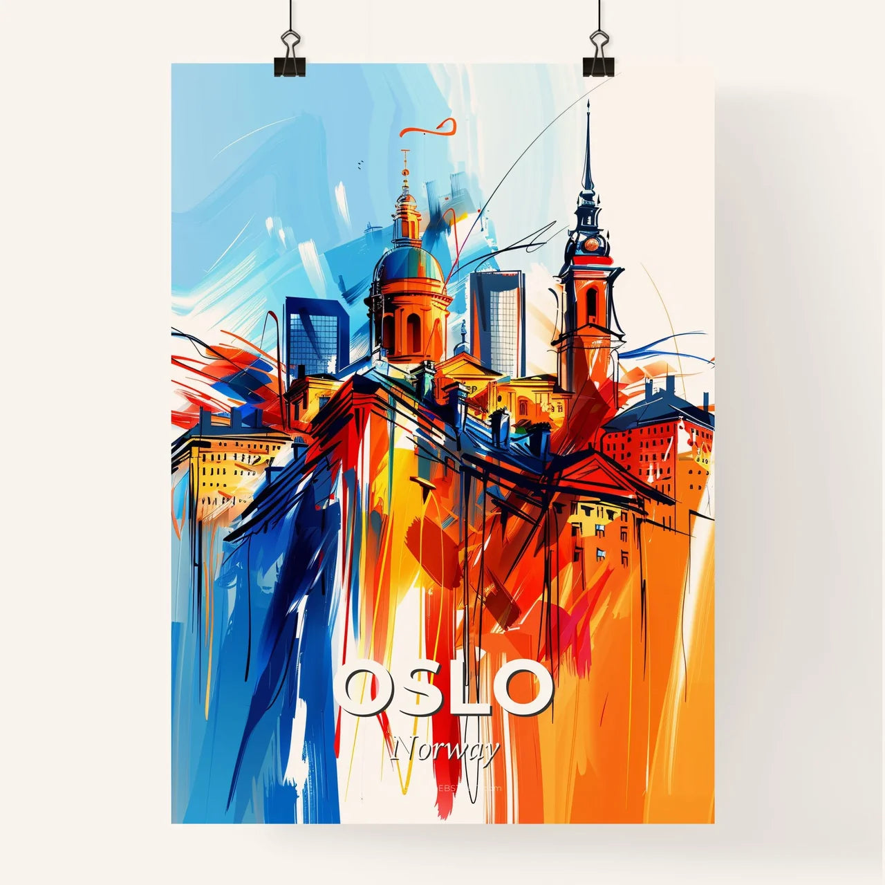 Vibrant Oslo, Norway Poster