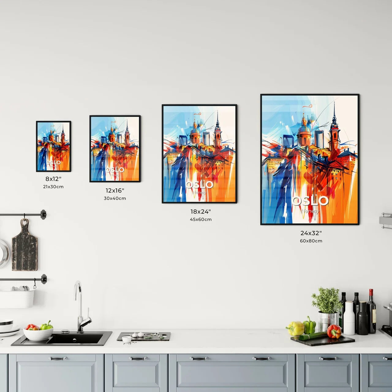 Vibrant Oslo, Norway Kitchen Art