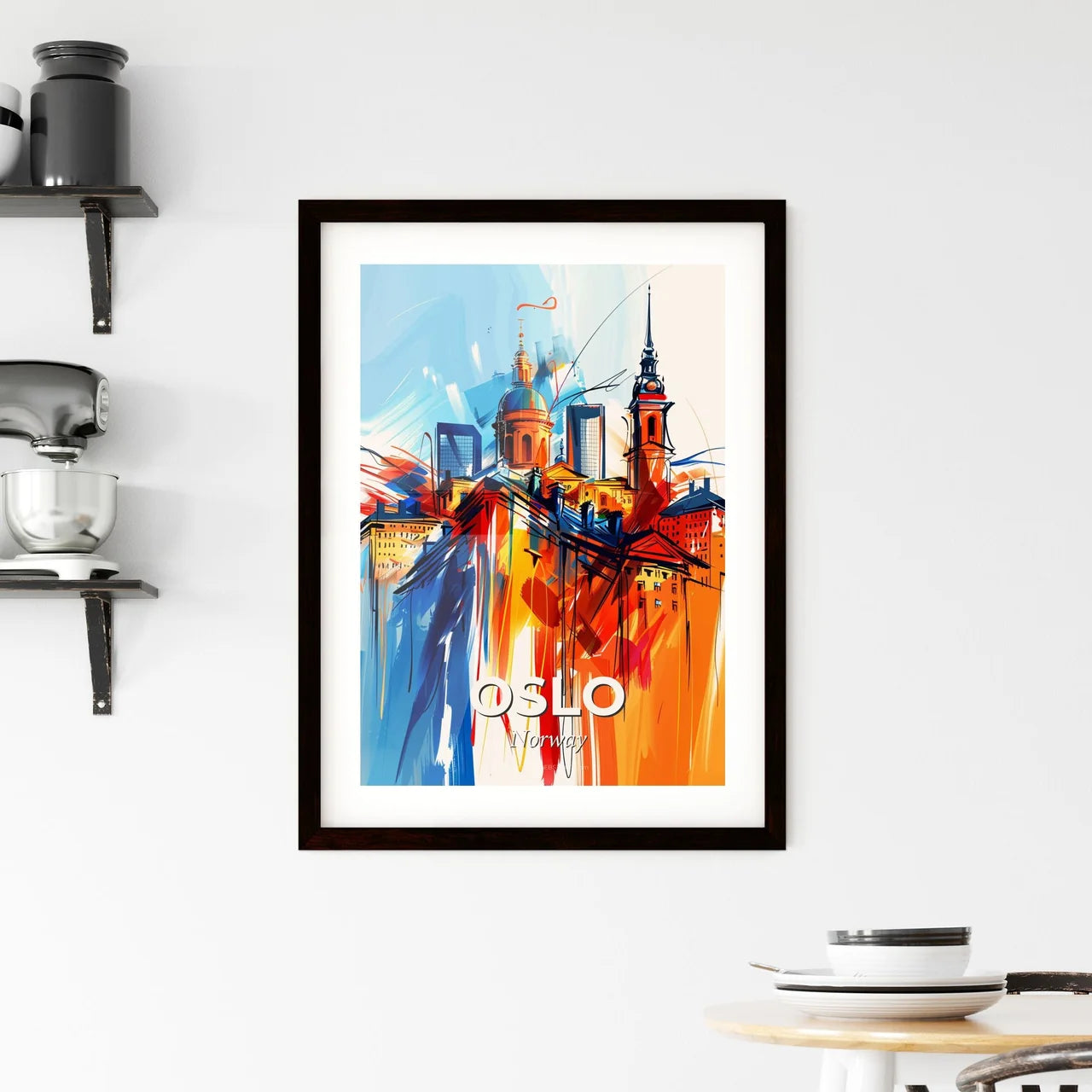 Vibrant Oslo, Norway Framed Print
