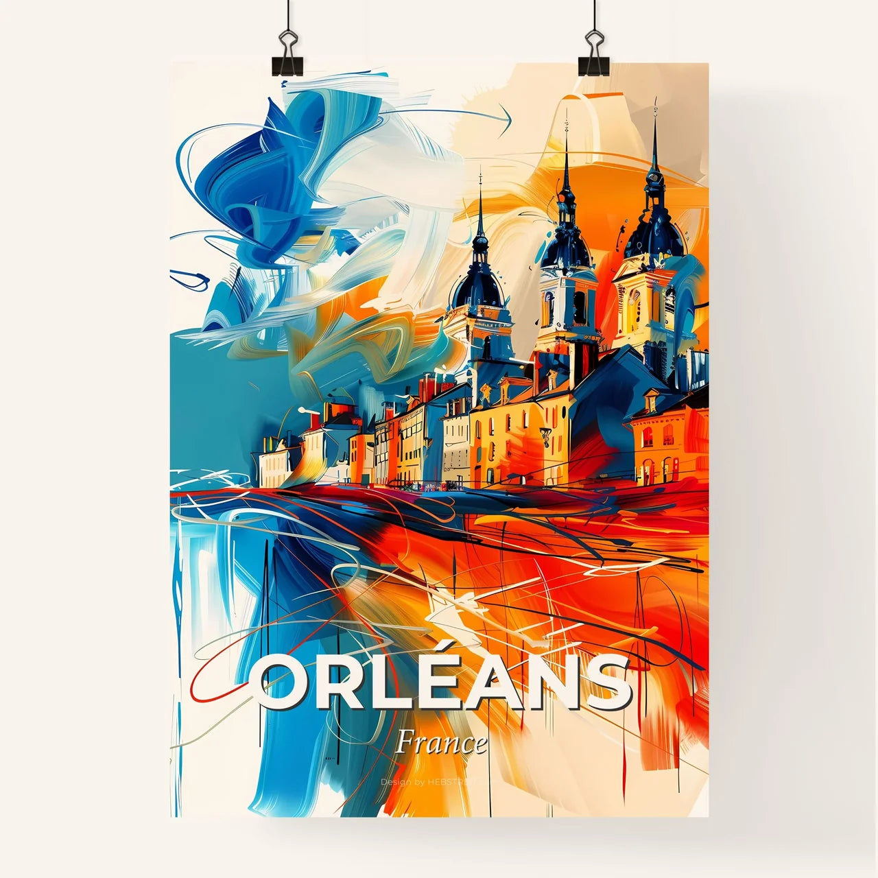 Vibrant Orléans, France Poster