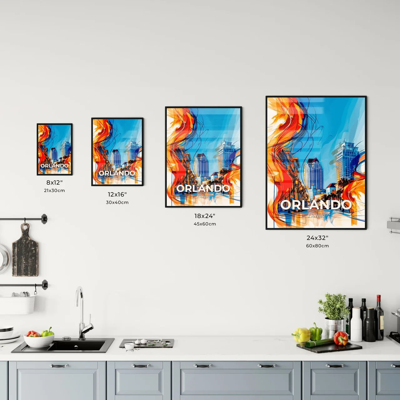 Vibrant Orlando, Florida Kitchen Art