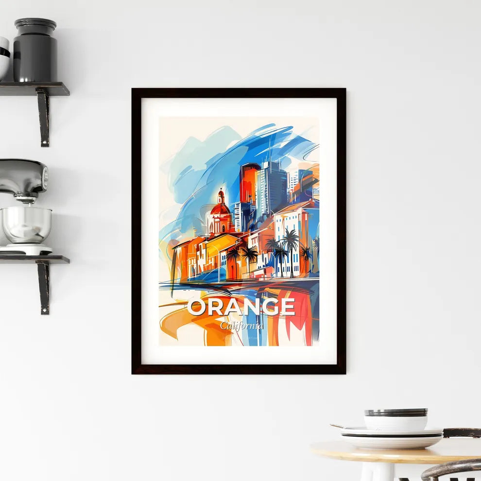 Vibrant Orange, California Framed Print