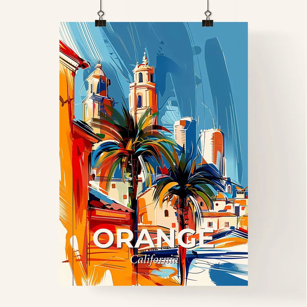 Vibrant Orange, California Poster