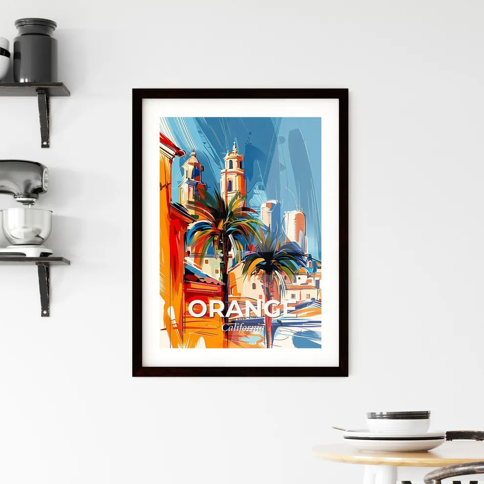 Vibrant Orange, California Framed Print
