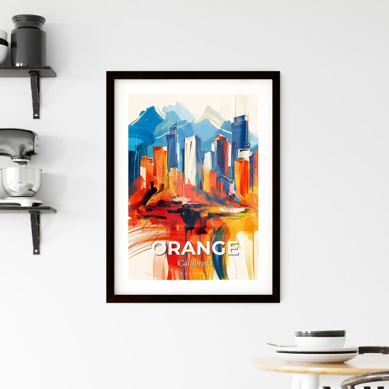 Vibrant Orange, California Framed Print
