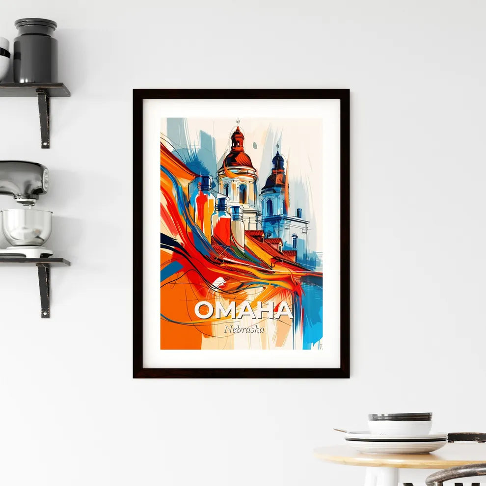 Vibrant Omaha, Nebraska Framed Print