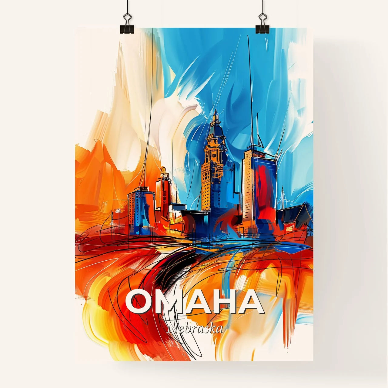 Vibrant Omaha, Nebraska Poster