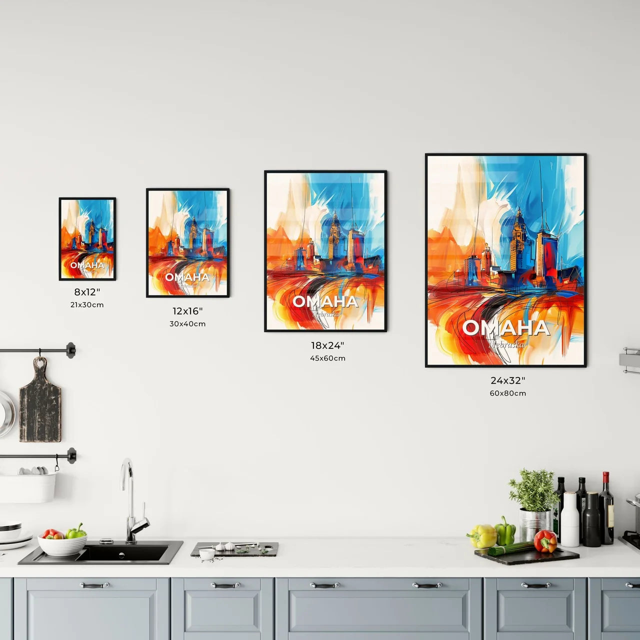 Vibrant Omaha, Nebraska Kitchen Art