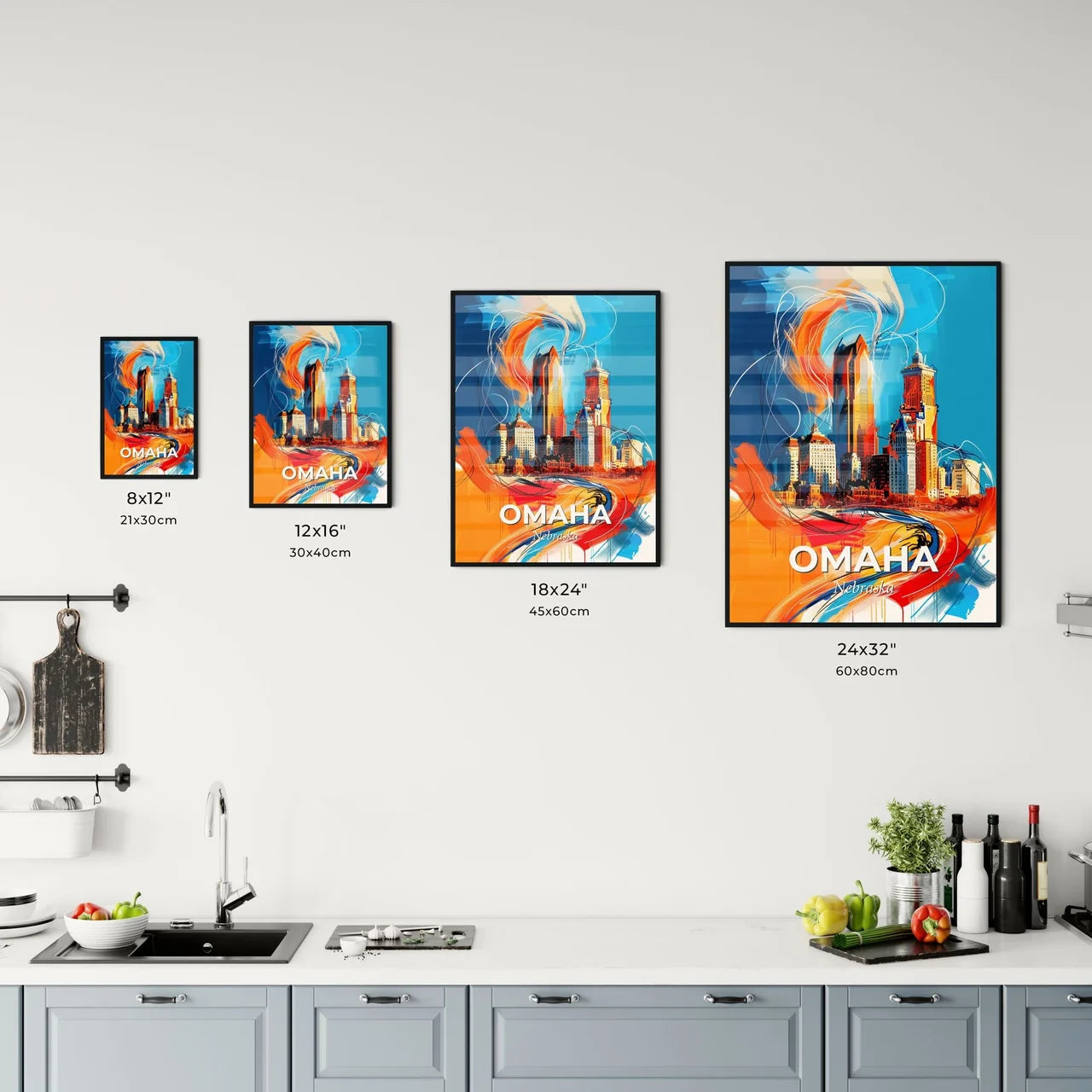 Vibrant Omaha, Nebraska Kitchen Art