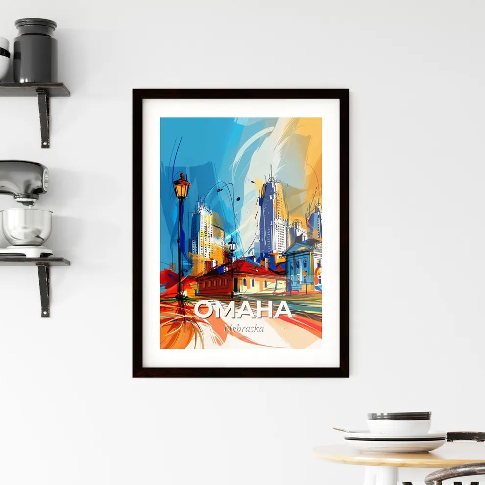 Vibrant Omaha, Nebraska Framed Print