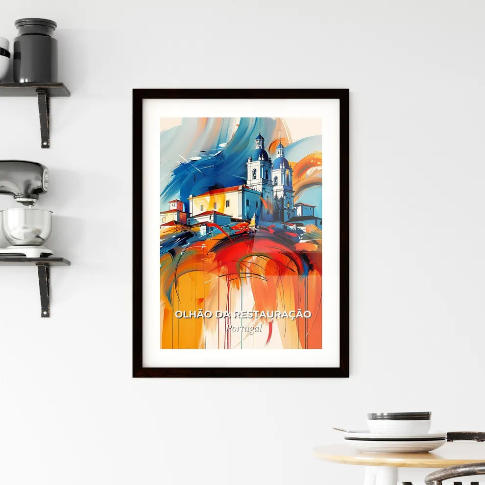 Vibrant Olhão Da Restauração, Portugal Framed Print