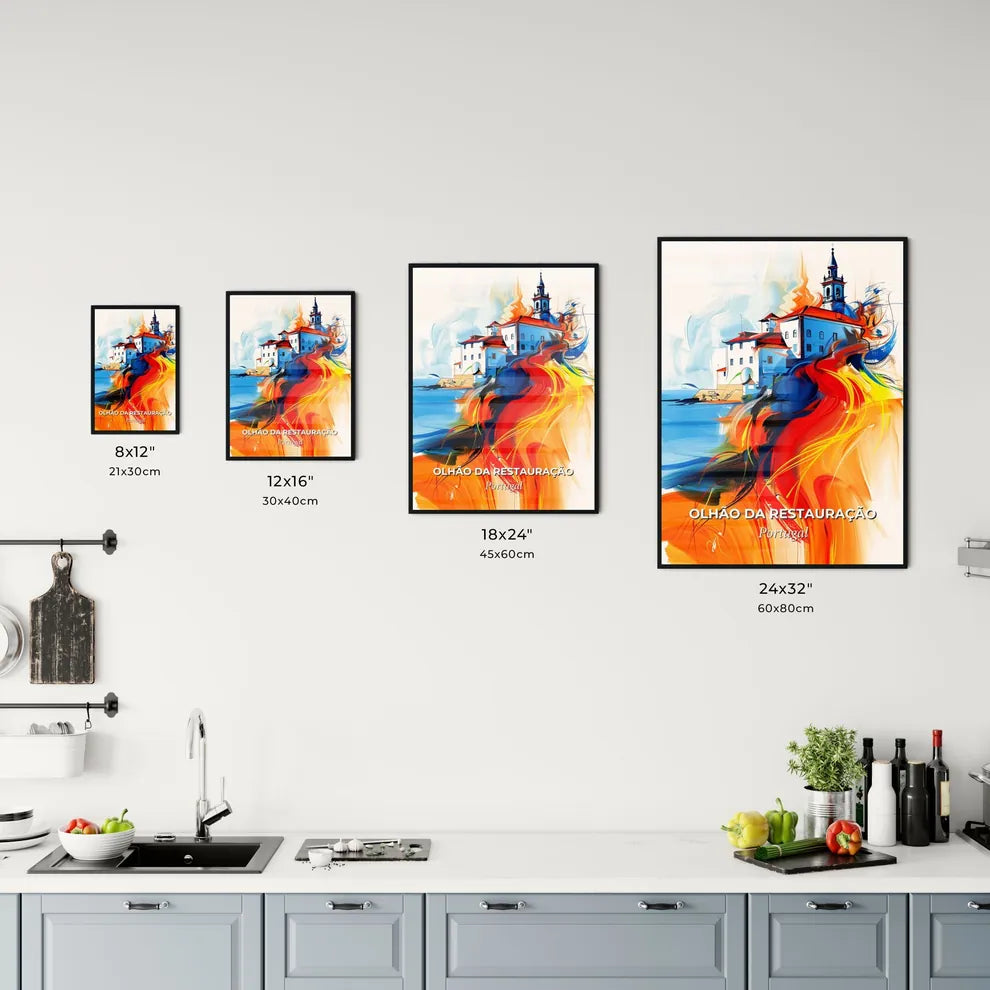 Vibrant Olhão Da Restauração, Portugal Kitchen Art