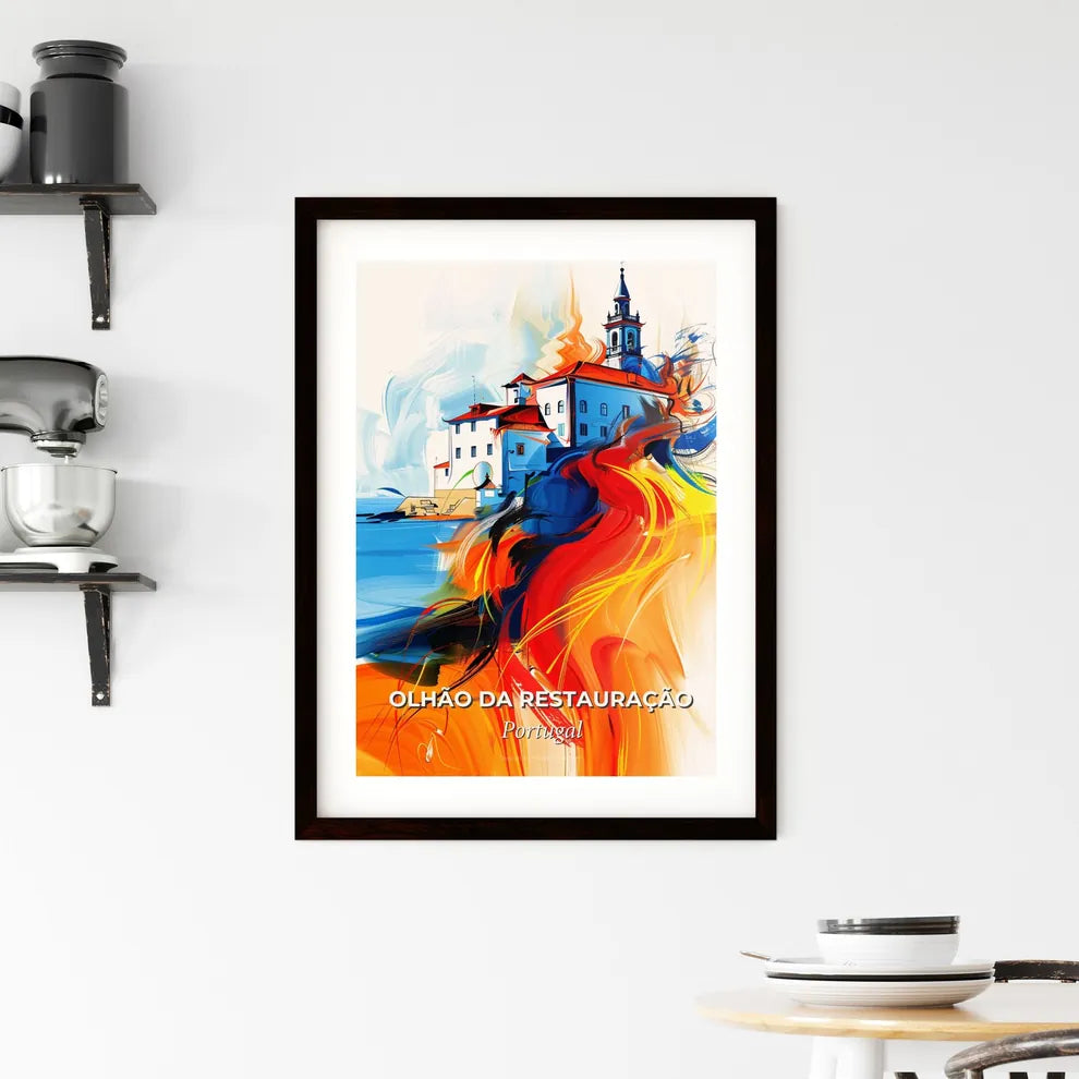 Vibrant Olhão Da Restauração, Portugal Framed Print