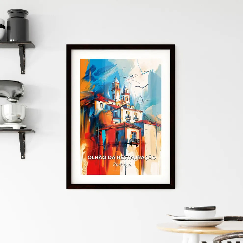 Vibrant Olhão Da Restauração, Portugal Framed Print