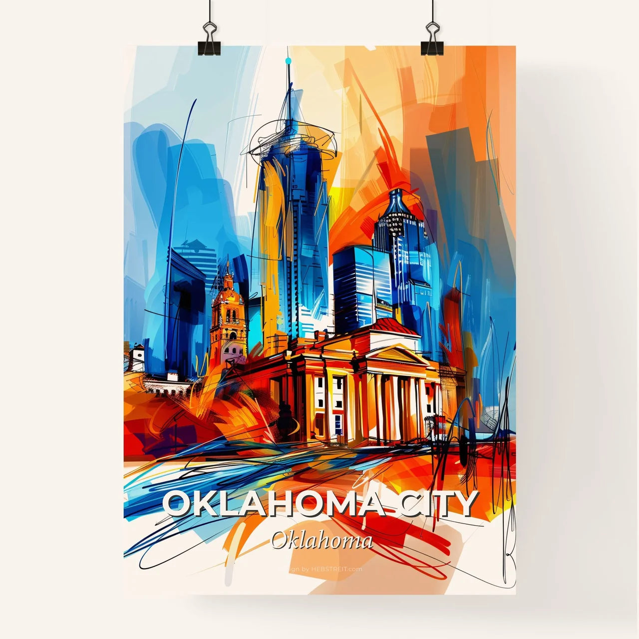 Vibrant Oklahoma City, Oklahoma Poster