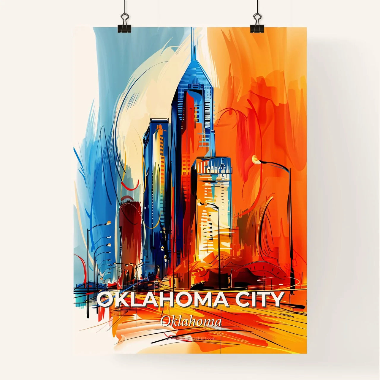 Vibrant Oklahoma City, Oklahoma Poster