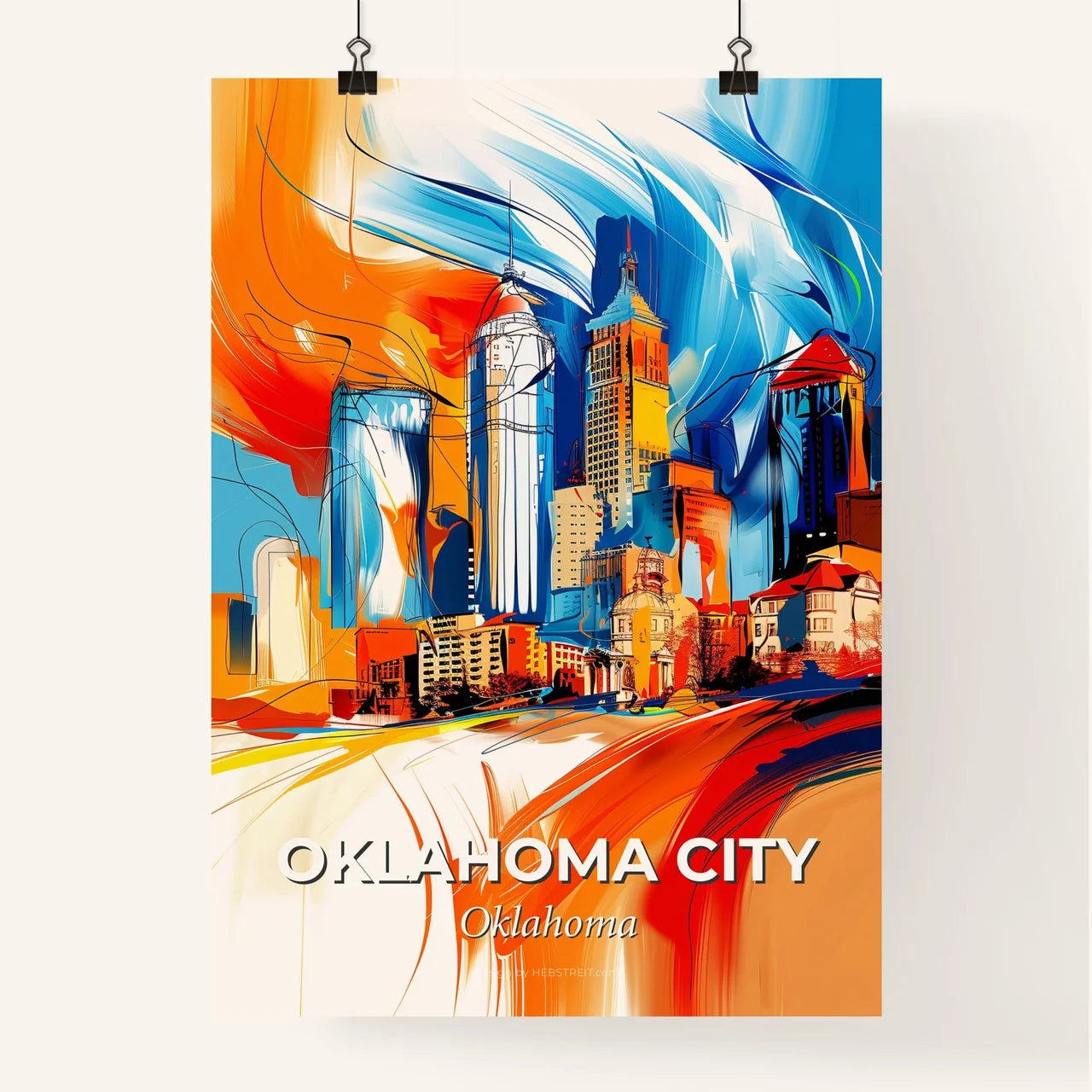 Vibrant Oklahoma City, Oklahoma Poster