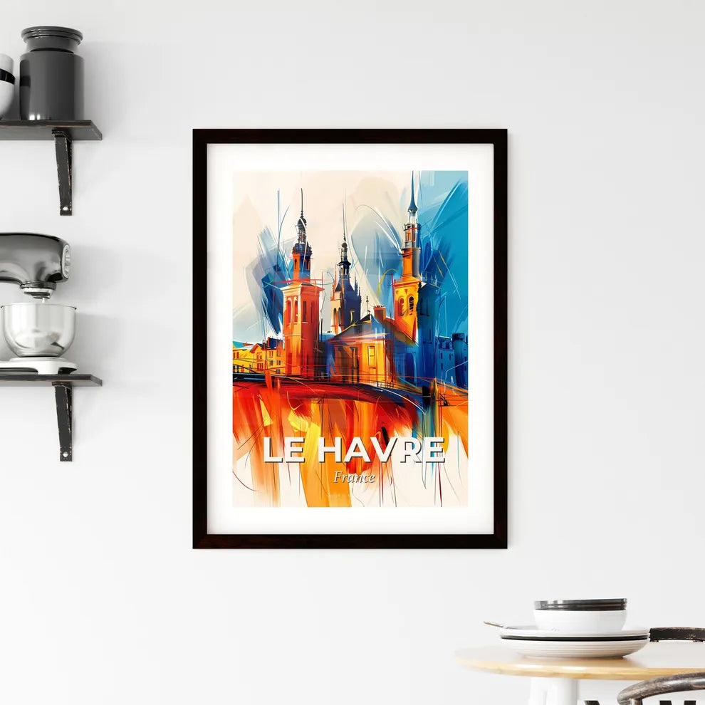 Vibrant Le Havre, France Framed Print