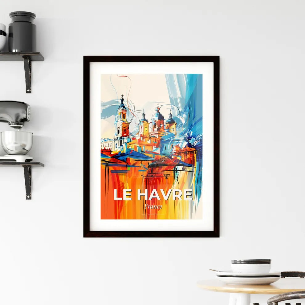Vibrant Le Havre, France Framed Print