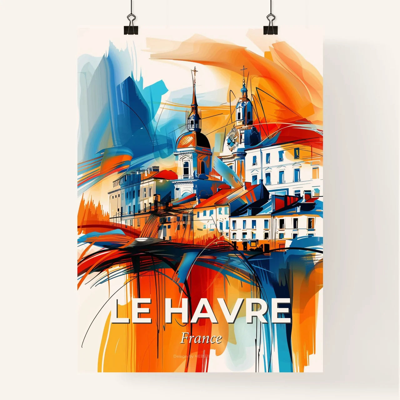 Vibrant Le Havre, France Poster