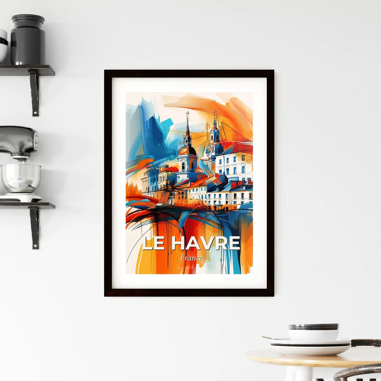 Vibrant Le Havre, France Framed Print