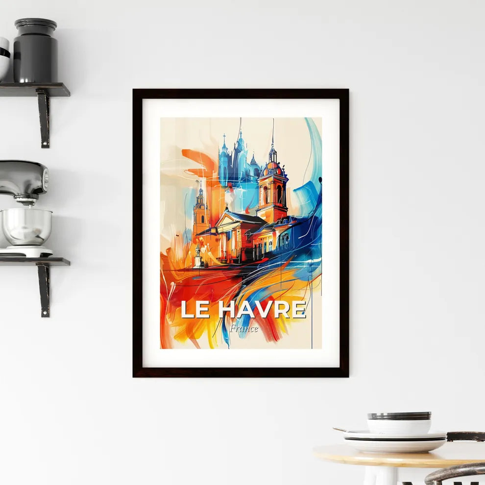 Vibrant Le Havre, France Framed Print