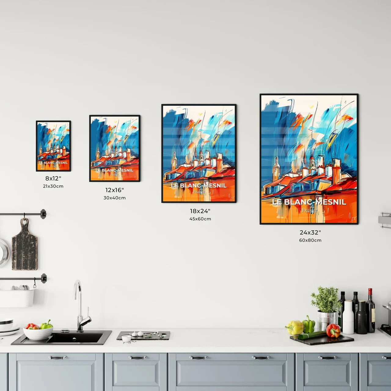 Vibrant Le Blan Kitchen Art