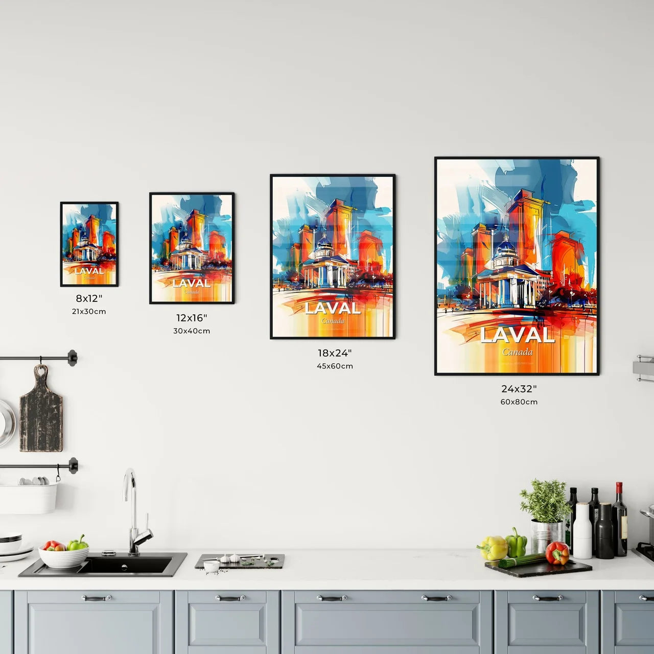 Vibrant Laval, Canada Kitchen Art