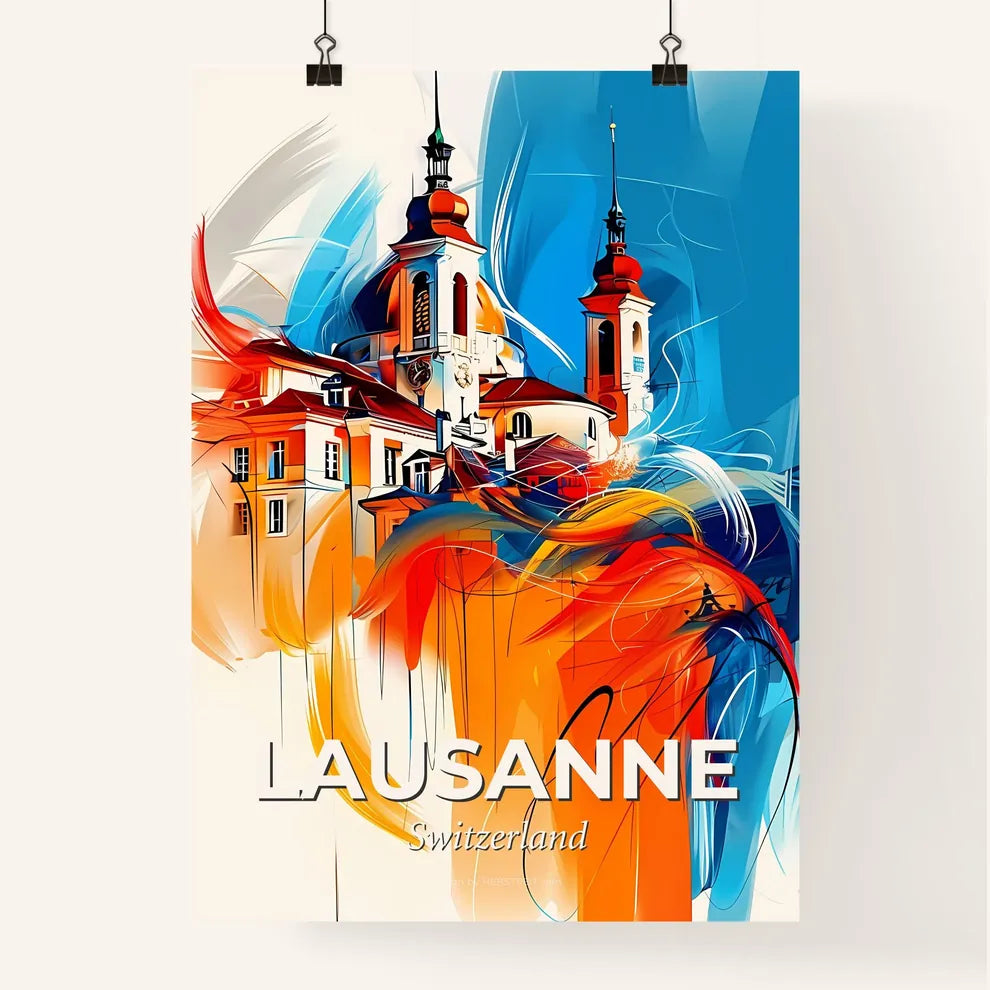 Vibrant Lausanne, Switzerland Poster