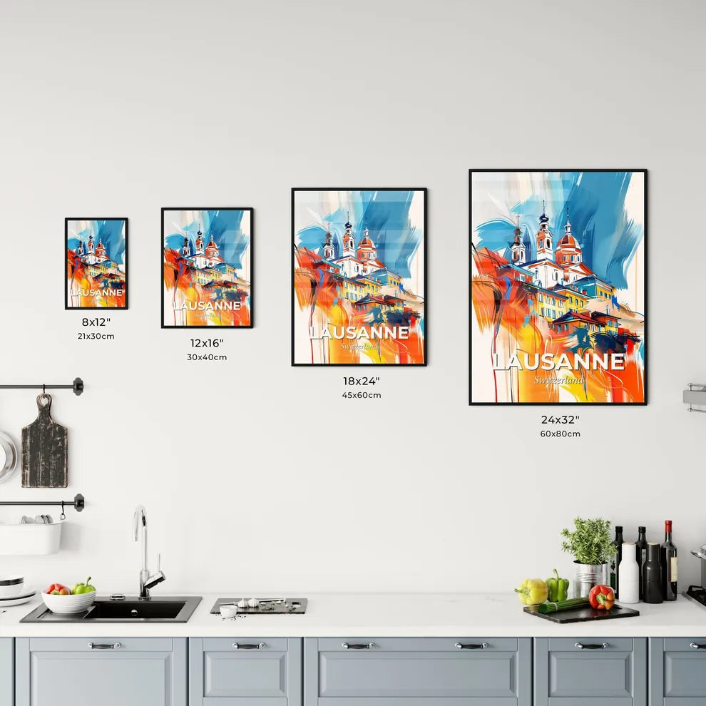 Vibrant Lausanne, Switzerland Kitchen Art