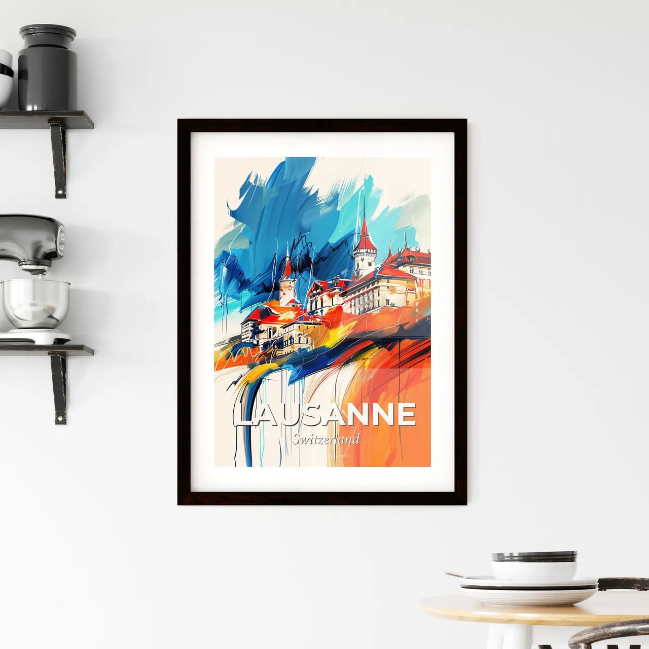 Vibrant Lausanne, Switzerland Framed Print