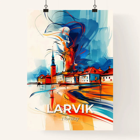 Vibrant Larvik, Norway Poster