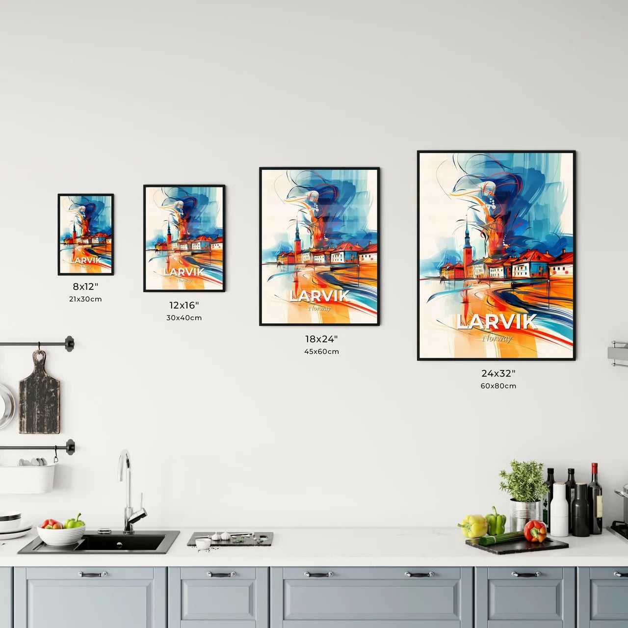 Vibrant Larvik, Norway Kitchen Art
