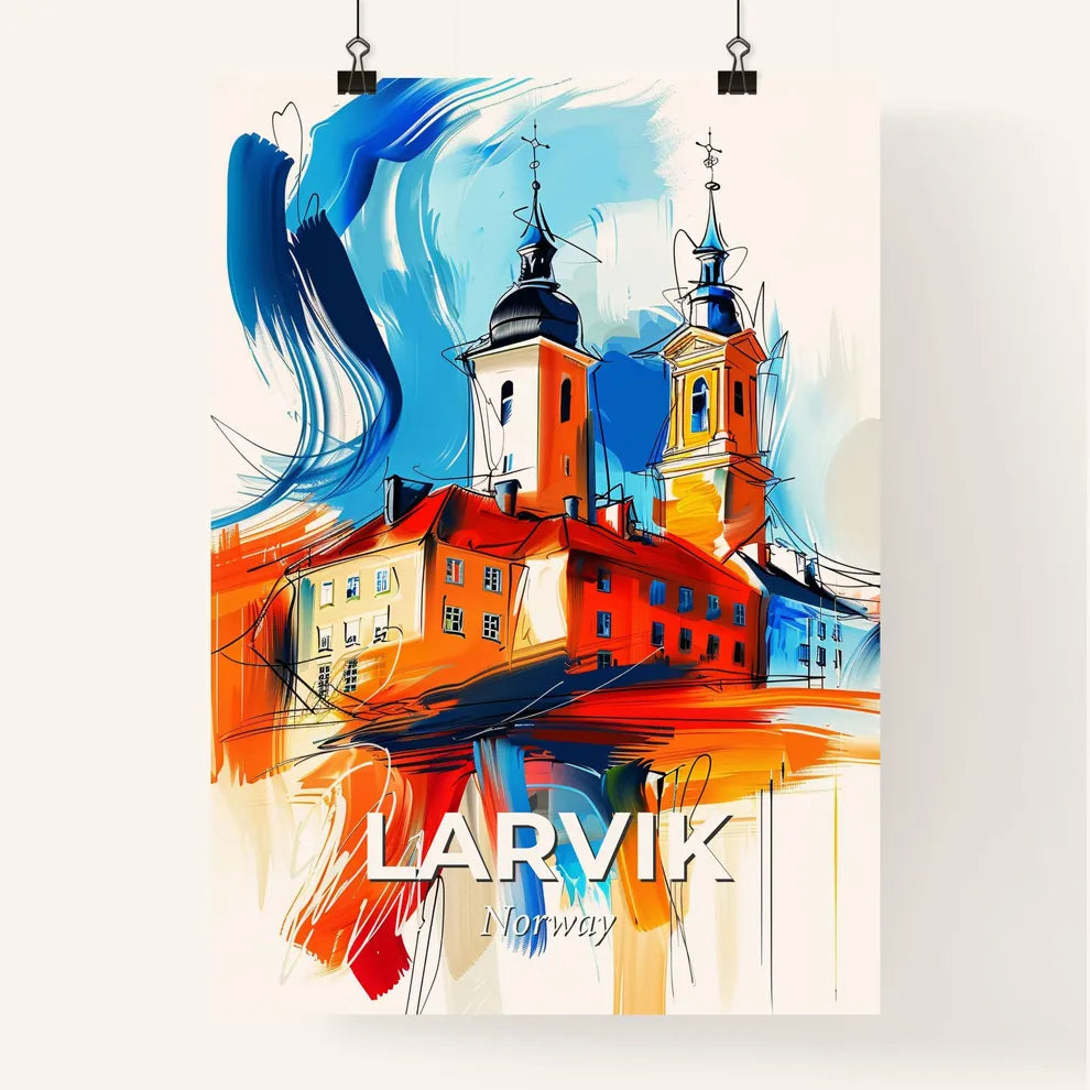 Vibrant Larvik, Norway Poster
