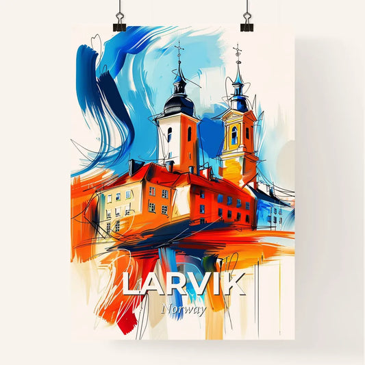 Vibrant Larvik, Norway Poster