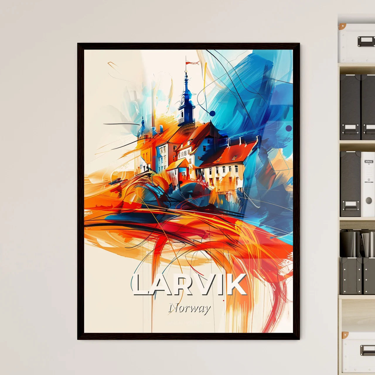 Vibrant Larvik, Norway Art Print