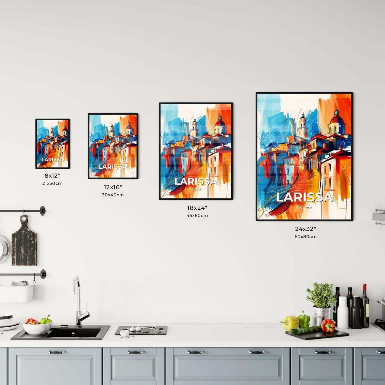 Vibrant Larissa, Greece Kitchen Art