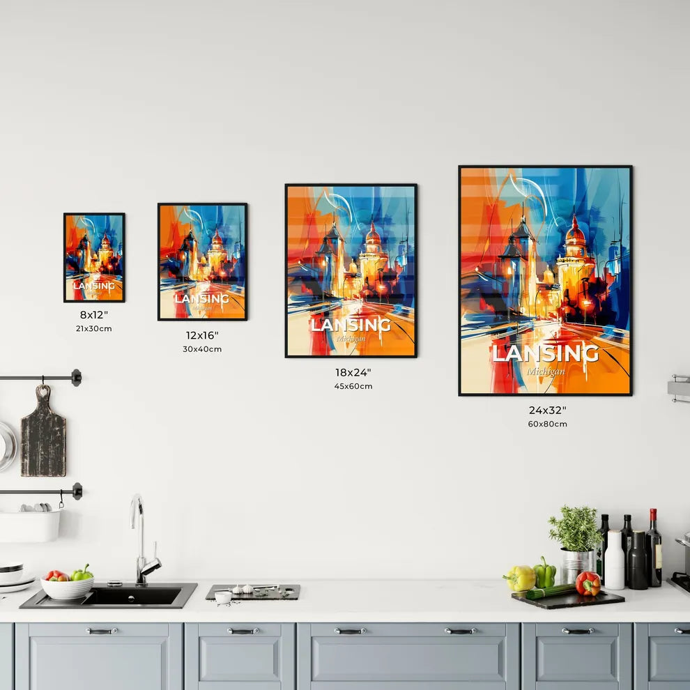 Vibrant Lansing, Michigan Kitchen Art