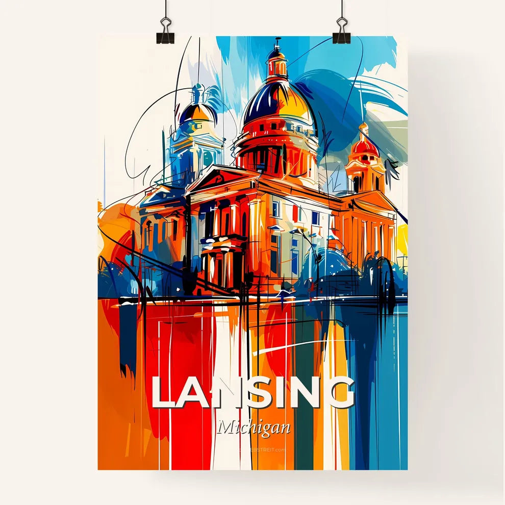 Vibrant Lansing, Michigan Poster